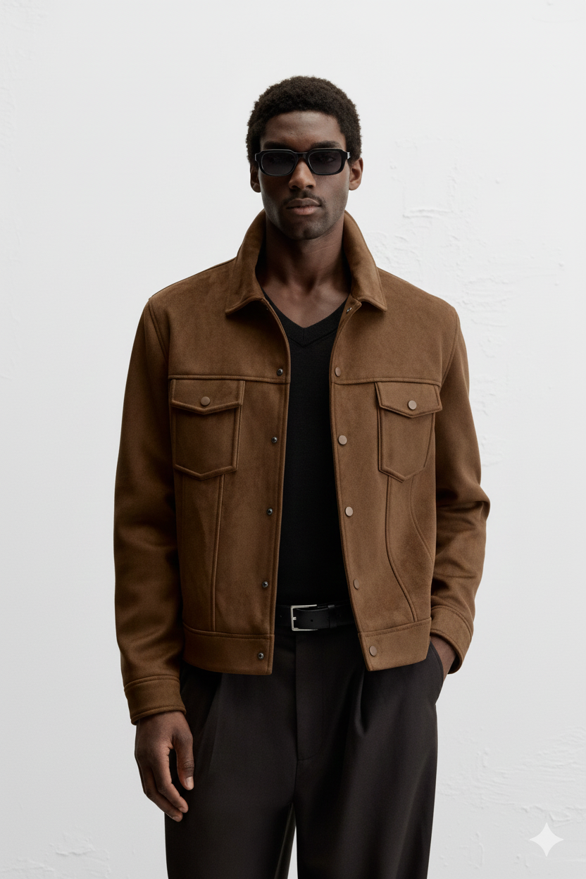 Mens Suede Leather Jacket